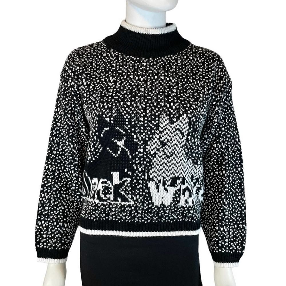 Nuggets Vintage Scottish Terrier Knit Sweater Medium